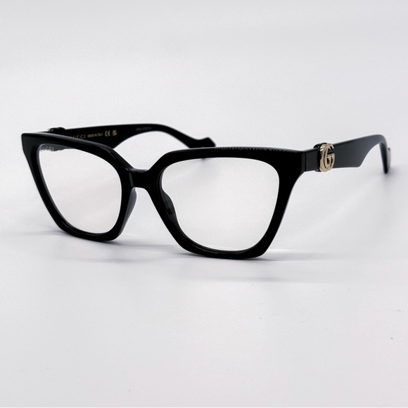 NEW GUCCI GG1542S 001 CAT EYE BLACK BROWN/CLEAR WOMEN SUNGLASSES GUCCI - Picture 7 of 15